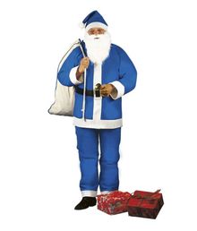 Blåt julemandskostume