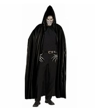 Svart cape with huva