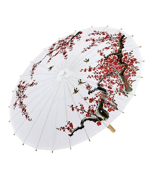 Hvid Orientalsk parasol