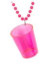 Pink shotglas i kæde