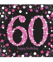 Flotte pink servietter til 60 års fødselsdag.