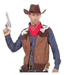 Brun cowboyväst för vuxna.