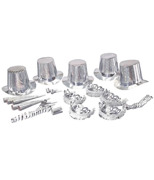 Silver nyårsafton set för 10 personer.