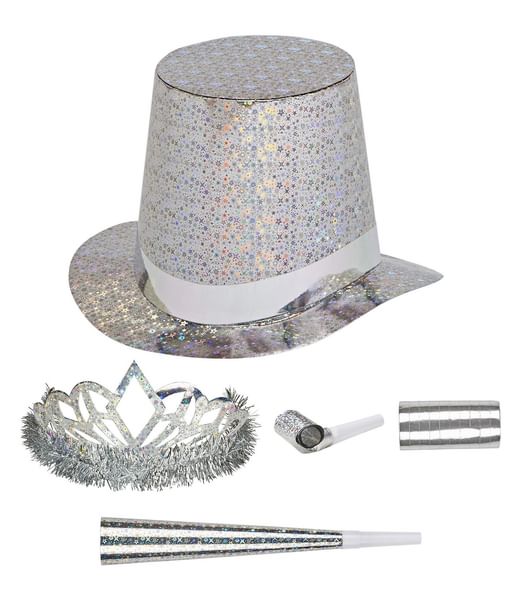 Silver nyårsafton set för 10 personer.
