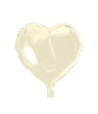 Elfenbenhvid folieballon, Hjerte