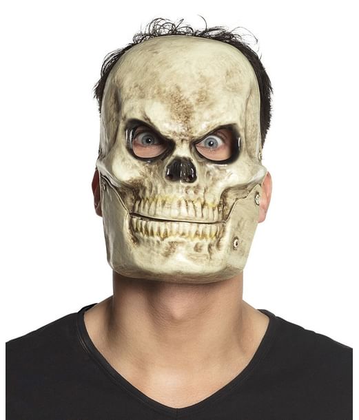 Kranium maske med bevægelig kæbe.