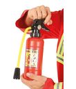 Brandslukker i plastik til kostume.