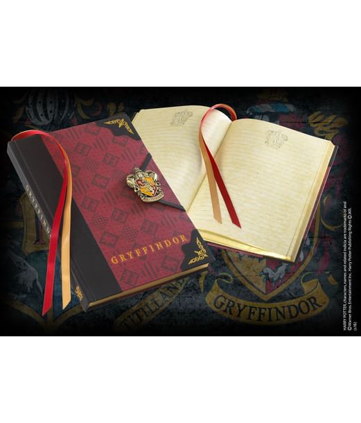 Harry Potter Gryffindor dagbog med våbenskjold.