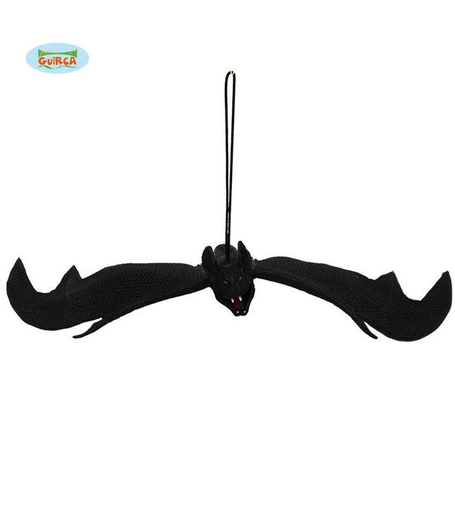 Halloween flagermus i gummi 29 cm