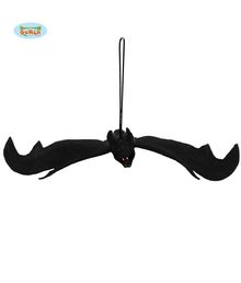 Halloween flagermus i gummi 29 cm
