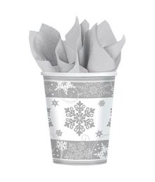 Papkrus med snefnug.