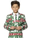 Grønt jule jakkesæt til drenge.