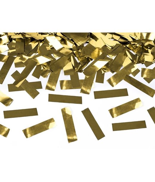 Konfetti kanon med guld farvet metal konfetti