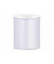 Hvidt satinbånd 100mm x 25 m