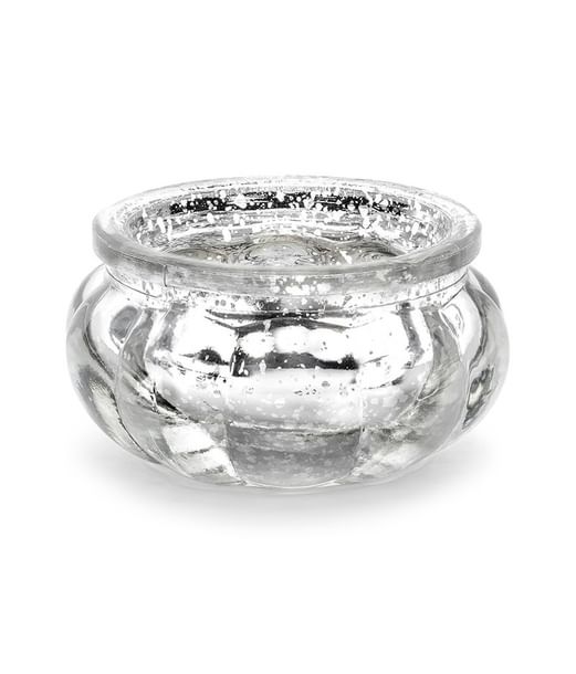 Lysestage til fyrfadslys, med sølv, 3 cm