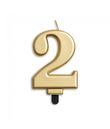 Guld farvet tallys nummer '2'