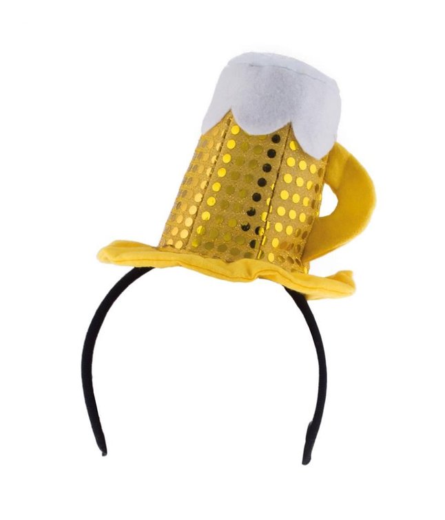 Blød ølglas hat på hårbøjle til f.eks. oktoberfest
