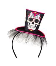 Day of the Dead-hatt på diadem.