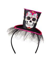 Day of the Dead-hatt på diadem.