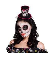 Day of the Dead hat på hårbøjle.
