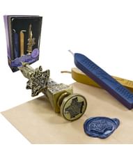 Hogwarts vokssegl i metal med 2 farver voks.