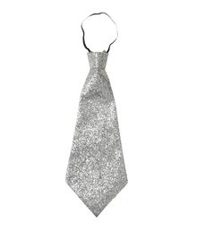 Sølv slips til nytårsaften.