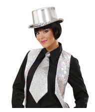 Sølv slips til nytårsaften.