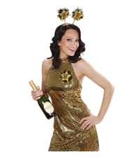 Guld Happy New Year brosch.