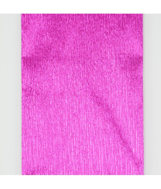 Crepe papir, metallic Hot Pink
