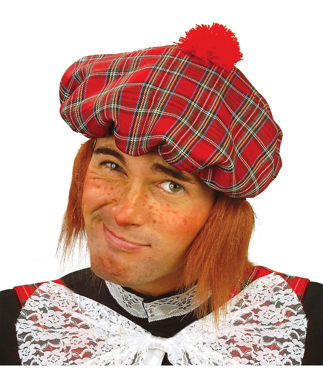 Sjov Skottehue med orange hår.