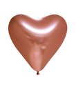 Flotte kobber hjerte balloner med blank overflade.