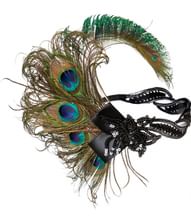 Pandebånd med påfuglefjer til 1950 Charleston udklædningen.