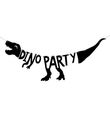 Sød Dino Party bogstavsguirlande i sort karton