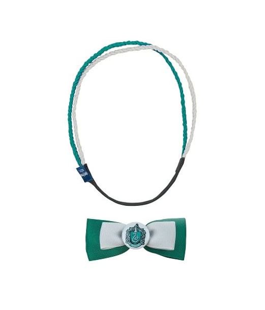 Sæt med hårklips med våbenskjold og hårelastik i Slytherins farver