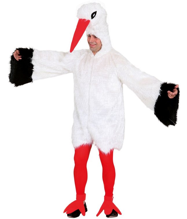 Sjovt Storke kostume med plyds dragt 