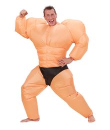 Oppustelig bodybuilder kostume. Oppustelig bodybuilder kostume.