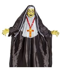 Hængende uhyggelig Nonne med blinkende røde øjne.