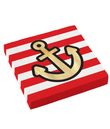 Flotte stribede pirat servietter med anker. 