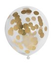 Balloner med guld papir konfetti.