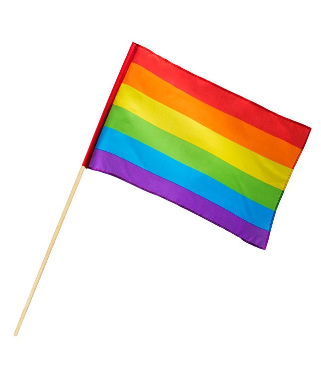 FF Regnbue flag på pind.