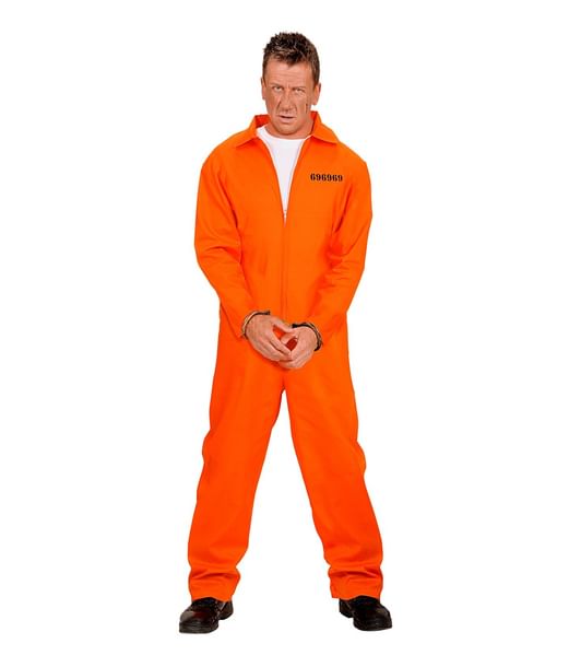 Orange fangedragt kostume til voksne