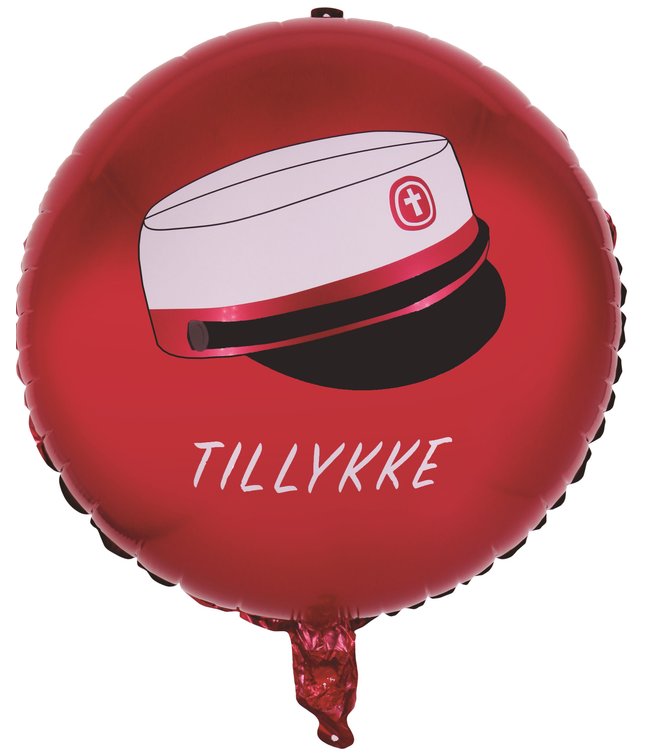 Folieballon studenterhue rød 45 cm