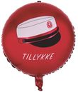 Folieballon studenterhue rød 45 cm