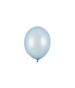 100 stk små lyseblå balloner med metallic look.