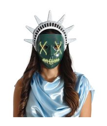 Uhyggelig The Purge Freedom maske med lys.