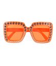 Flotte orange bling bling briller med sten.