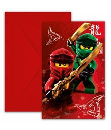 Seje Lego Ninjago invitationer 6 stk
