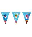 Festlig Baby Shark vimpelguirlande 2,3 m