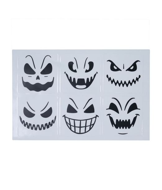 Halloween glasstickers 6 stk.