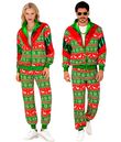 Grøn og rød jule joggingdragt
